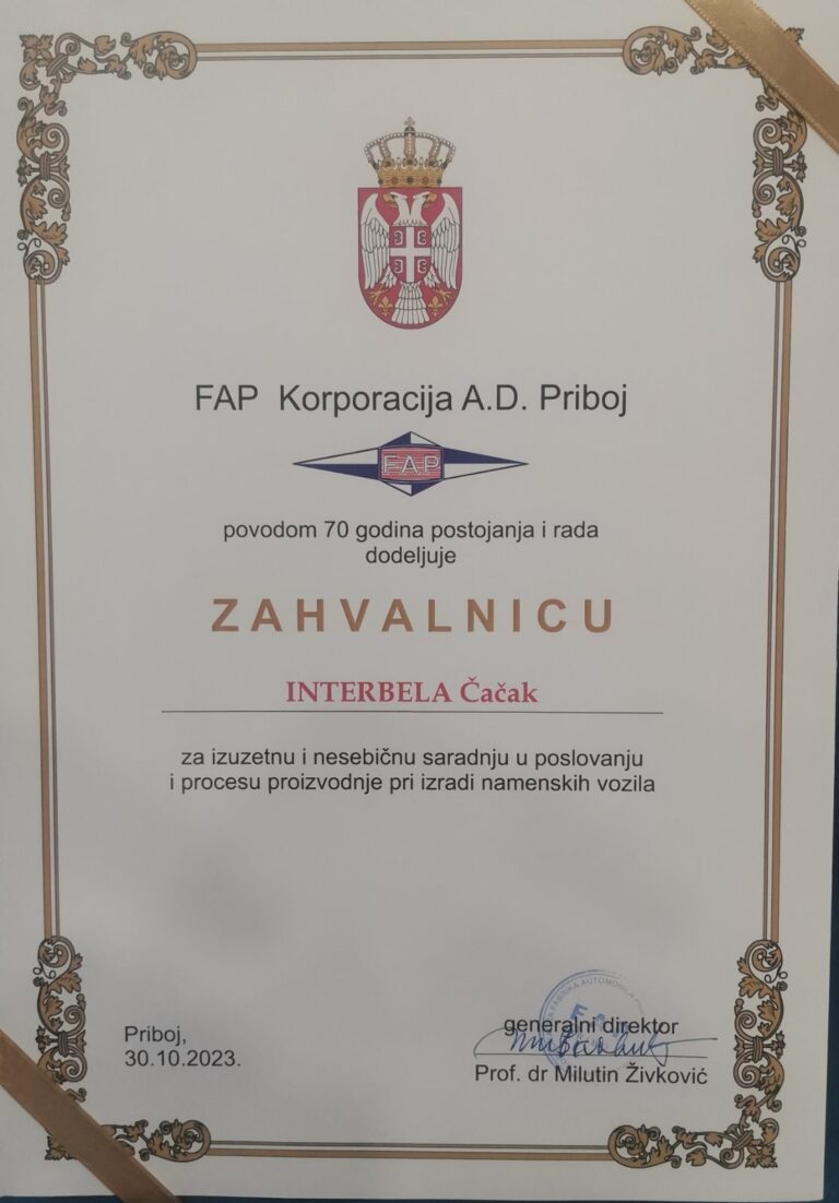 70 godina FAP Priboj